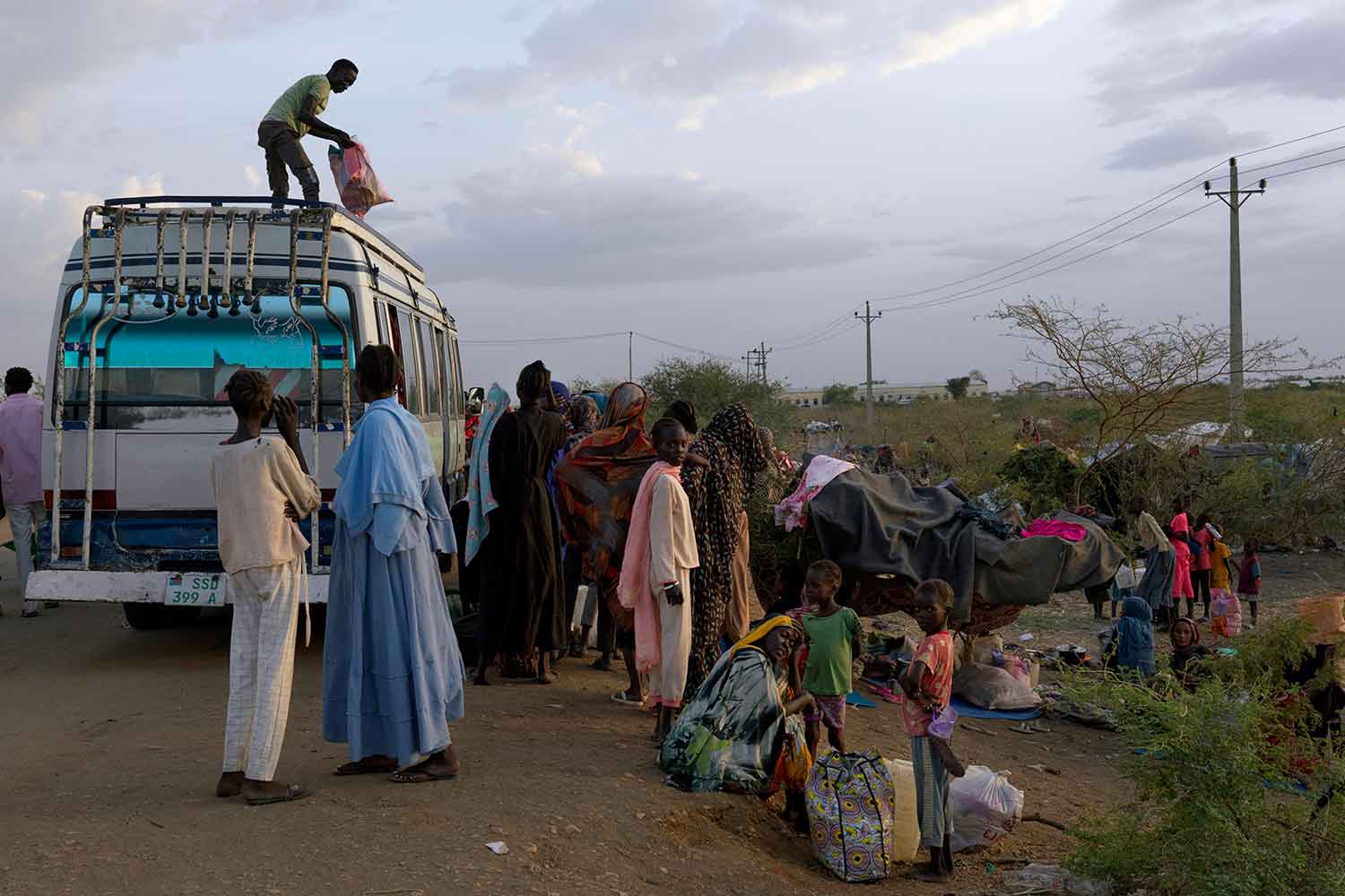 Barn på flukt i Sudan