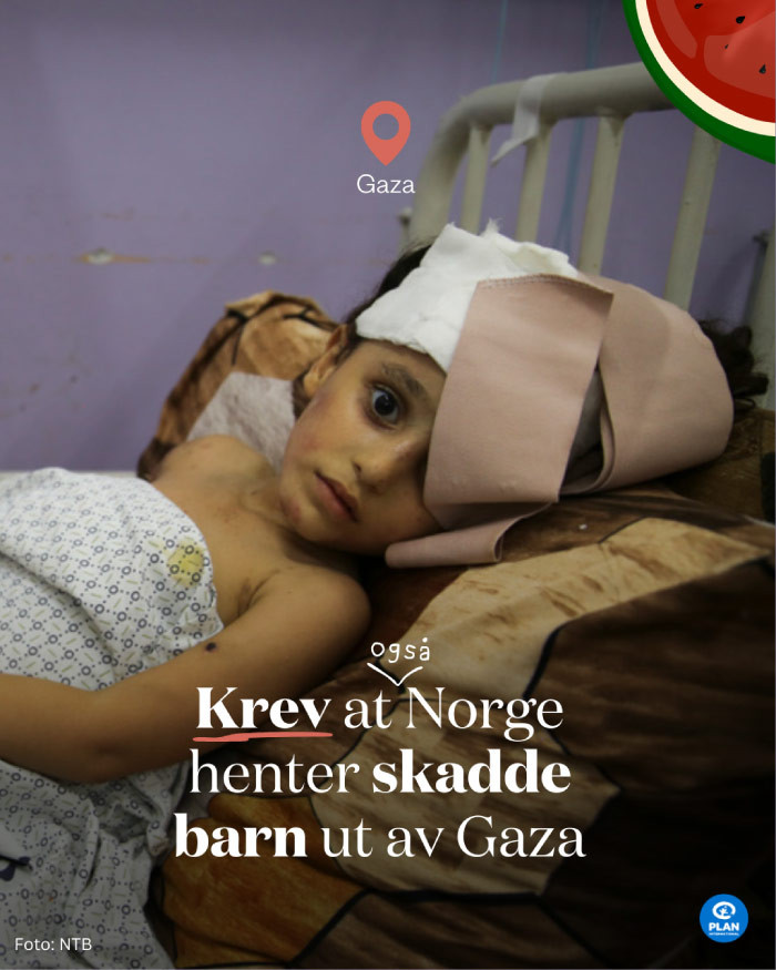 Skadet jente i Gaza