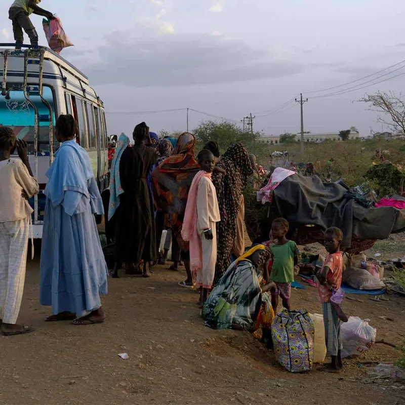 Barn på flukt i Sudan